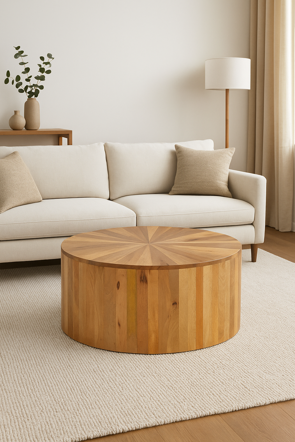 Round Wooden Coffee Table