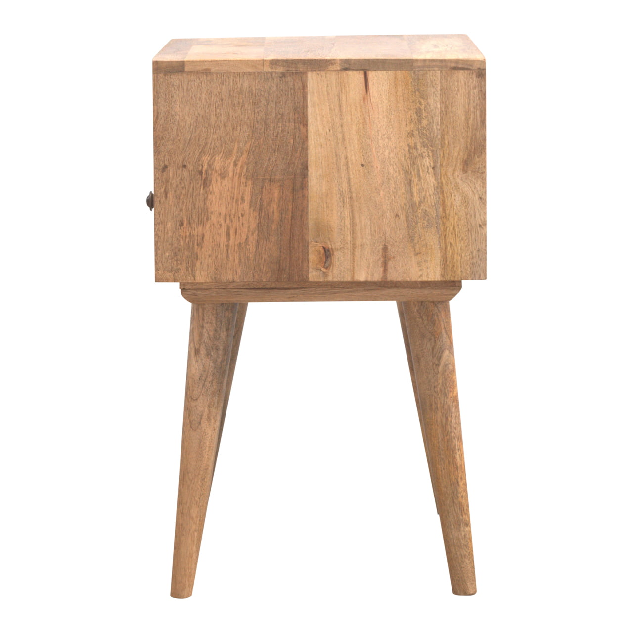 Nordic Style Bedside Table natural handmade solid Mango Wood mid century