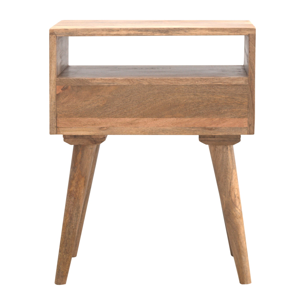 Nordic Style Bedside Table natural handmade solid Mango Wood mid century