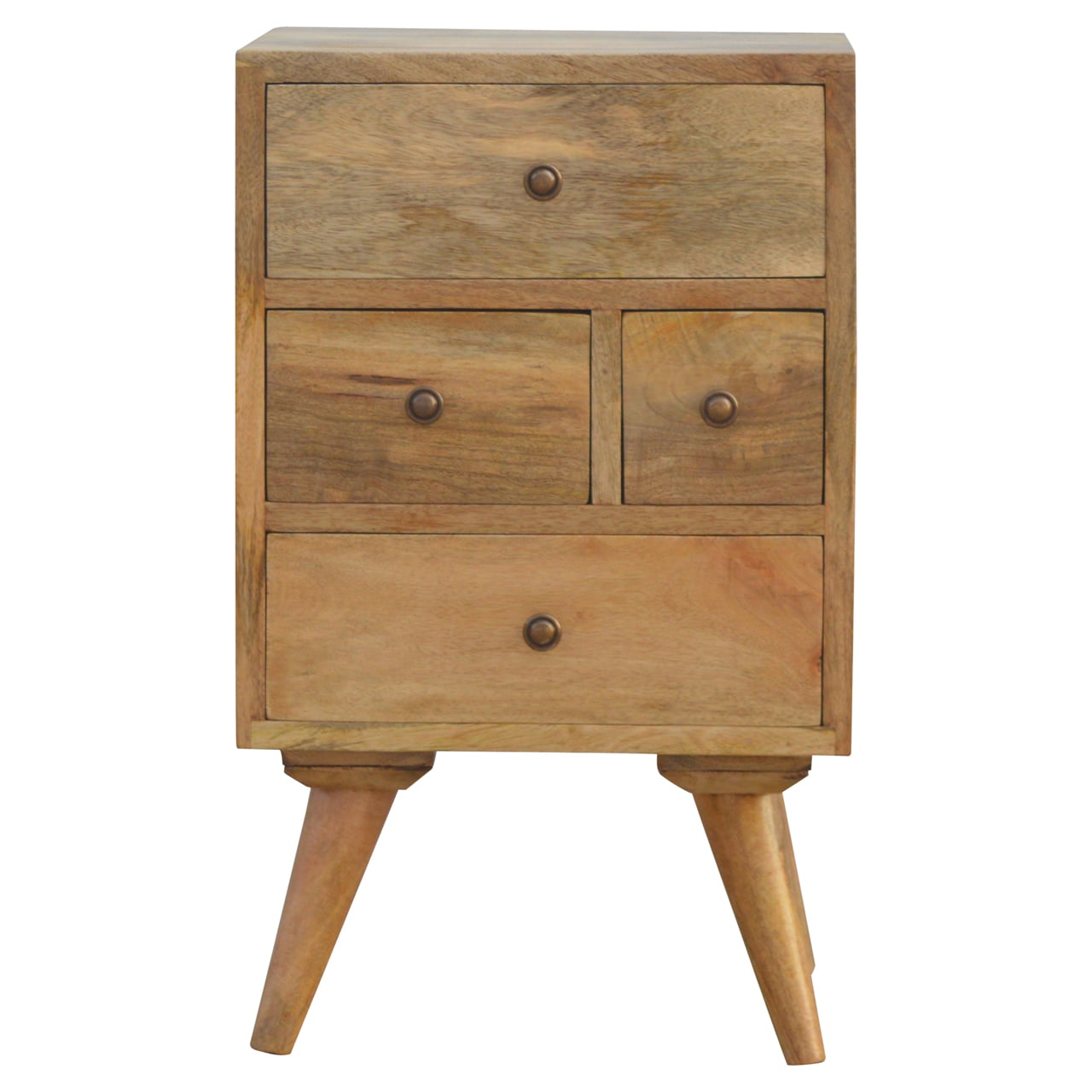 Nordic Style 4 Drawer Multi Bedside Table