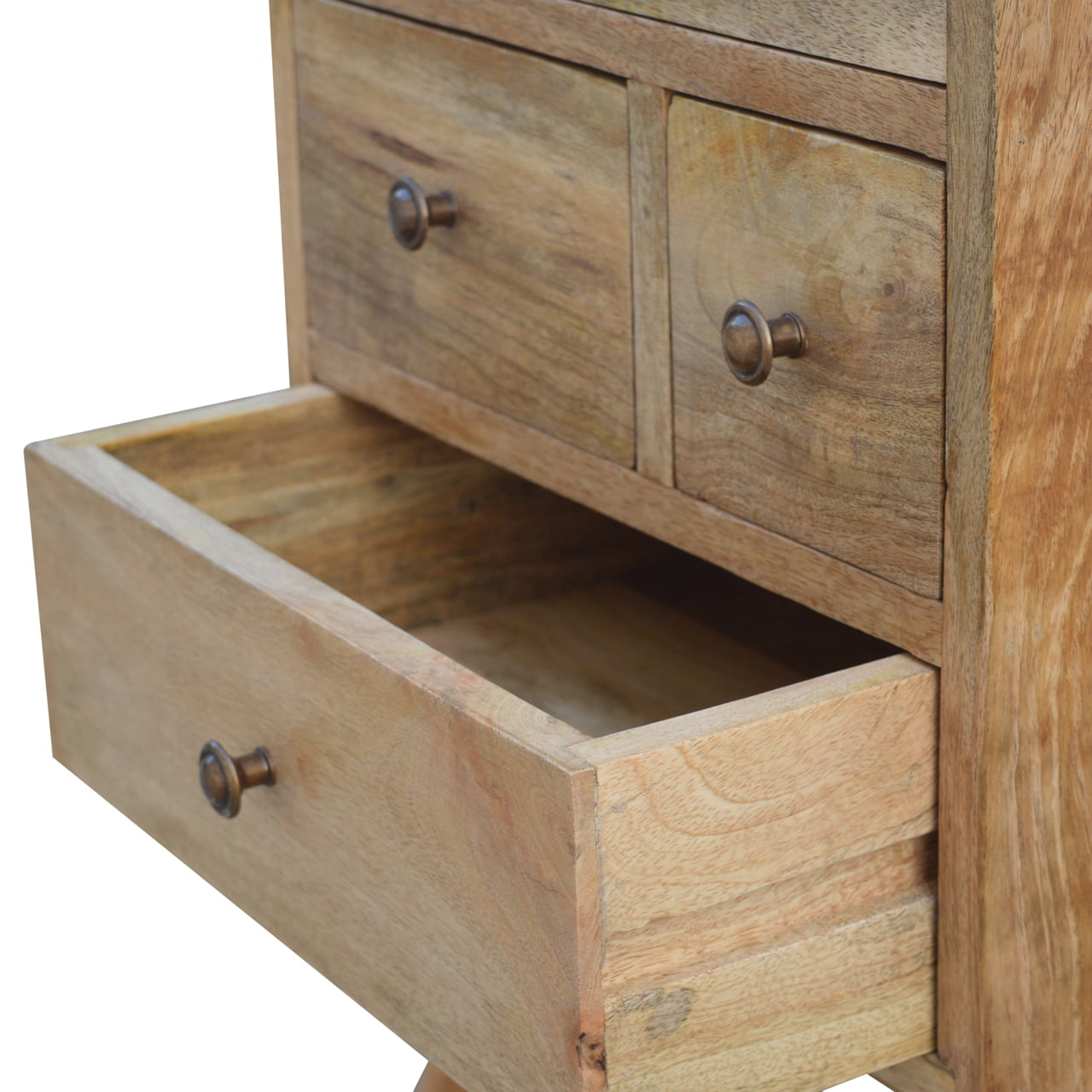 Nordic Style 4 Drawer Multi Bedside Table